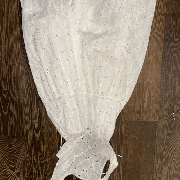 Zara White Eyelet Strap Dress - Picture 3 of 5